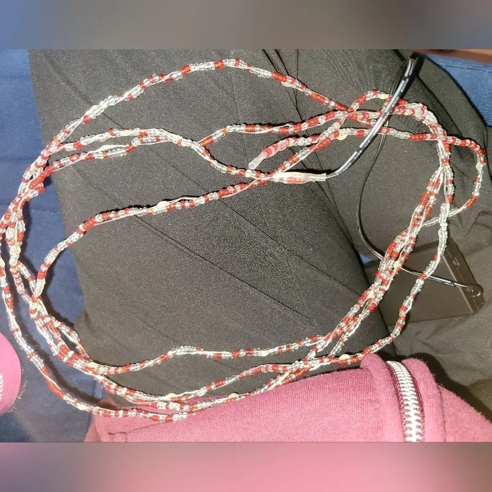 Red And Clear Beadrd Light strand